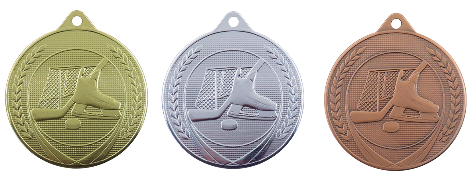 IJshockey ME623 Medaille Ø 50 mm goud-zilver-brons Compleet